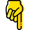 Pointing down - Free interface icons