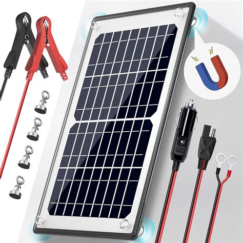 POWOXI 10W 12V Magnetic Solar Battery Trickle India | Ubuy