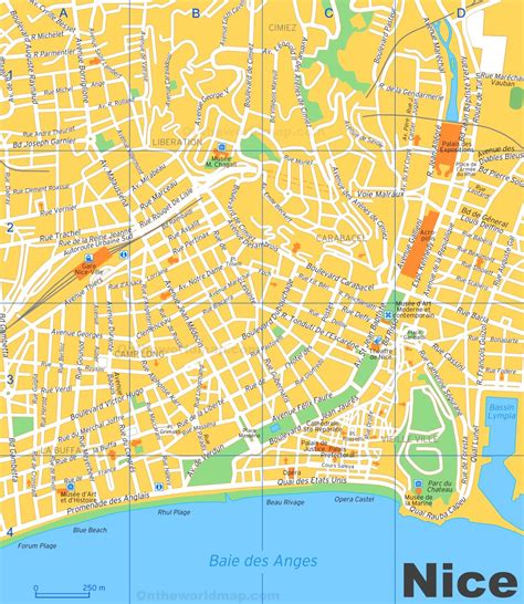 Ницца карта города 60 фото