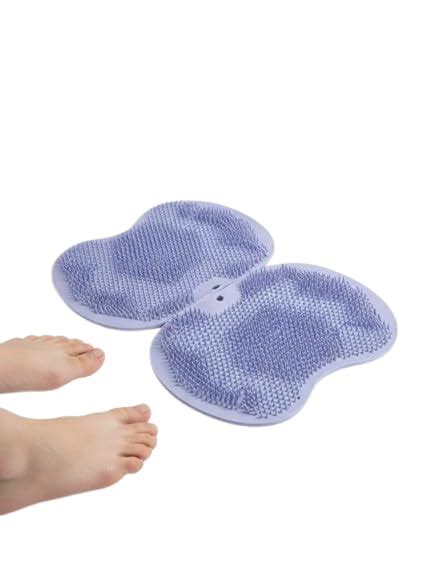 WOLLONGONG HOMES Shower Foot Scrubber Mat,Purple,Large Bath Size with ...