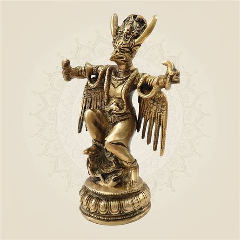 Buy Sacred Brass Garuda Statue—Vishnu's Vahana Idol Online