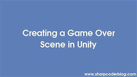 Image result for How to Add Game Over in Unity