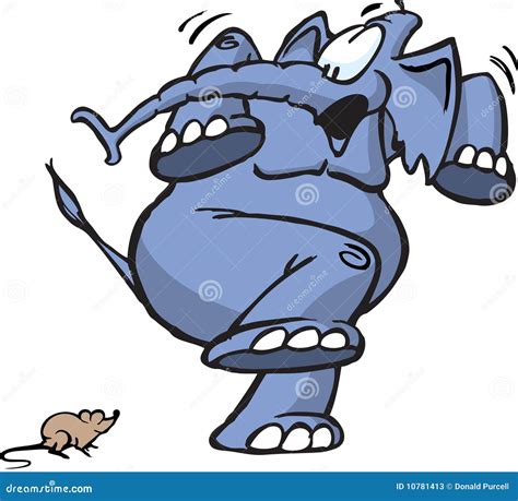 Frightened Elephant stock vector. Illustration of blue - 10781413
