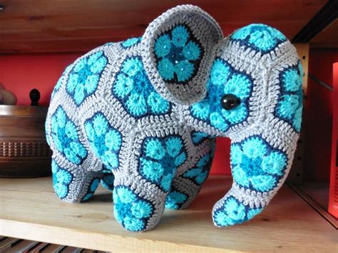 Image result for Crochet African Flower Elephant Tutorial