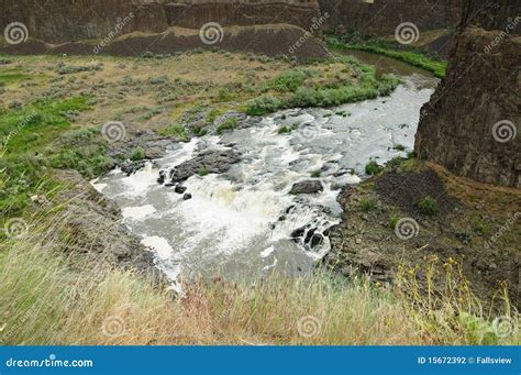 Waterfall and canyon stock photo. Image of steep, washington - 15672392