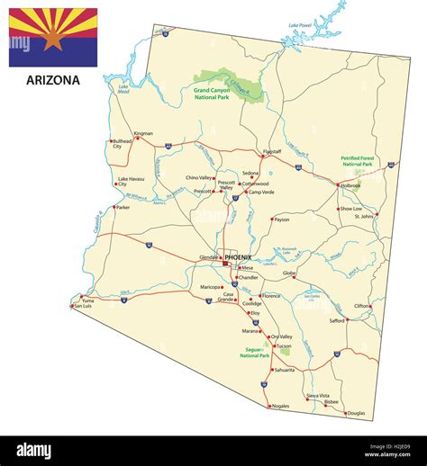 Arizona mexico map hi-res stock photography and images - Alamy