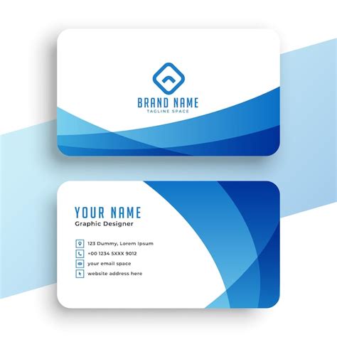 Calling Card Design Blue 的图像结果