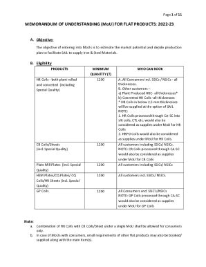 Fillable Online (PDF) Memorandum of understanding (MOU) Sample Fax ...