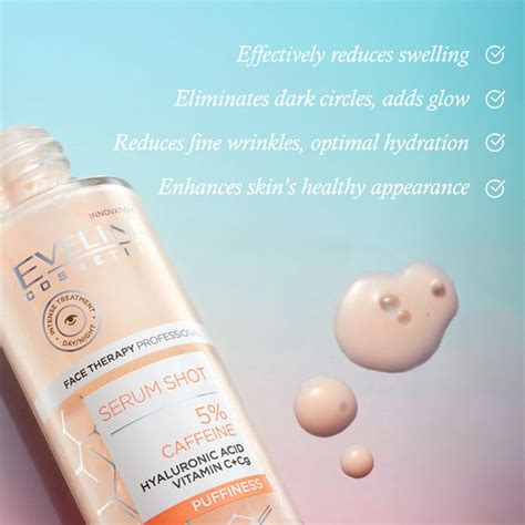 Buy Eveline Serum Shot 5% Caffeine Puffiness 30ml - HOK Makeup
