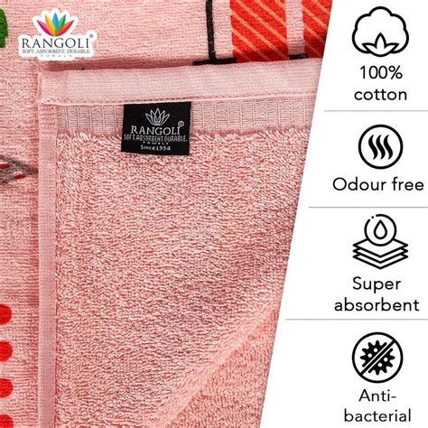 Rangoli Kids Printed Cotton Bath Towel | Anti-Bacterial, Ultra Soft To