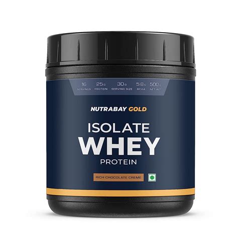 NUTRABAY Gold 100% Whey Protein Isolate with Digestive Enzymes - 25g ...