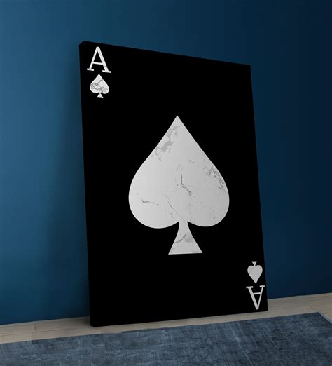 Black Ace of Spades Canvas Print: Modern Wall Art - Etsy in 2025 ...