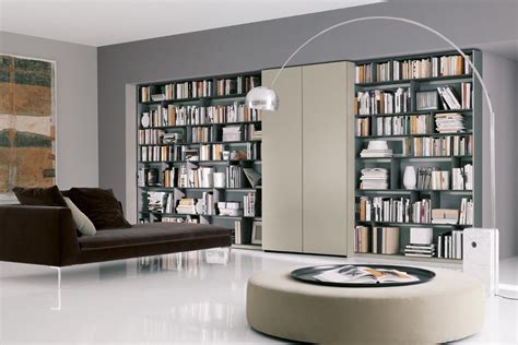 Contemporary Home Library Computer Room 的图像结果