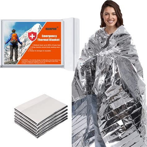 Amazon.com: Rawyer (50 Pack) Emergency Thermal Survival Blankets, Mylar ...