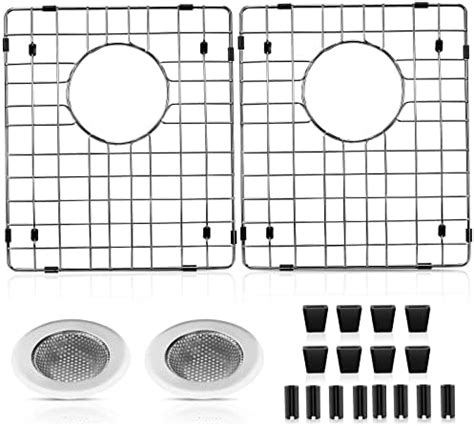 2 Pack Sink Protectors for Kitchen Sink W/Center Drain Hole,15"x12"x1 ...