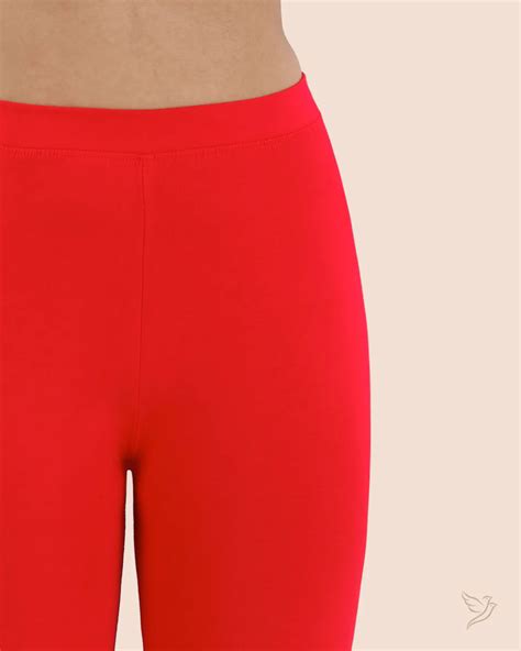 Twin Birds Ankle Legging - Tomato Red – Inti Fashions