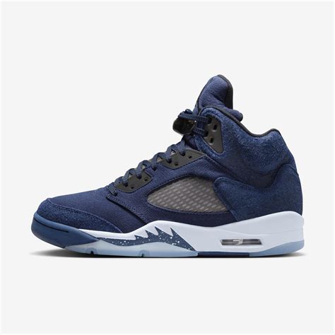 Buy Air Jordan 5 Men's Shoes - Midnight Navy/Football Grey/Black | Nike ...