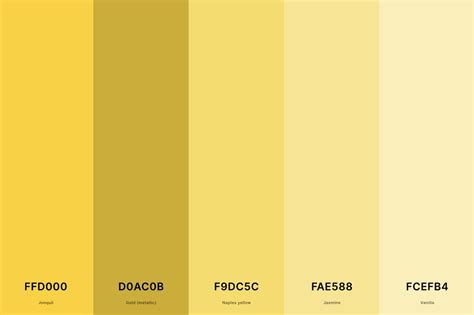 27. Yellow And Gold Color Palette Color Palette with Jonquil (Hex # ...