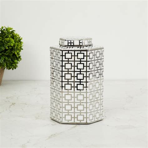 Buy Splendid Decal Decor Jar with Lid from Home Centre at just INR 1599.0