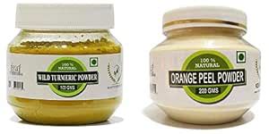 RAINTECH HERBALS Combo of Homemade Fresh Wild Turmeric Powder Kasthuri ...