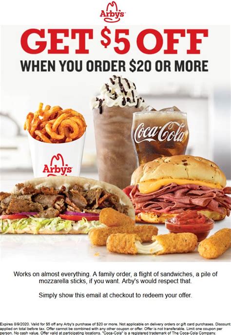 Printable Arby's Coupons