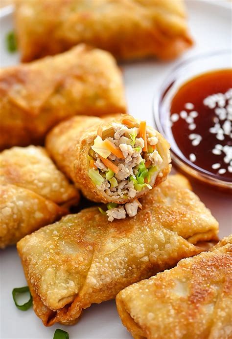 One Egg Roll Ginger Pork Egg Rolls Recipe