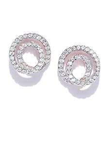 Dhruvi by Zaveri Pearls Stud Earrings for Women (Rose Gold) D7981 ...