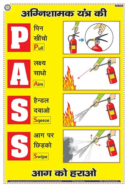 SFI03H | TeachingNest | Use PASS to fail the fire | Hindi | 33x48 cm ...
