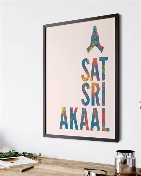 Sat Sri Akaal - Sikh Punjabi Indian Art Print Poster Wall Art | Śu Chē ...