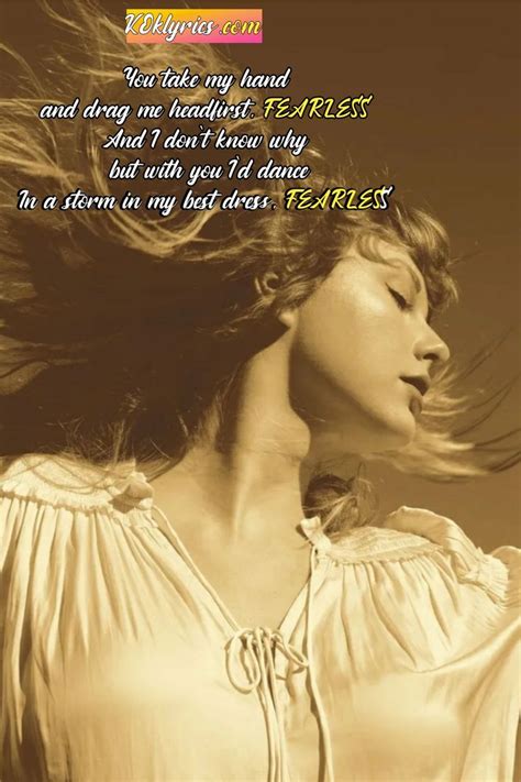 Taylor Swift Fearless song lyrics in 2021 | Fearless song, Taylor swift ...