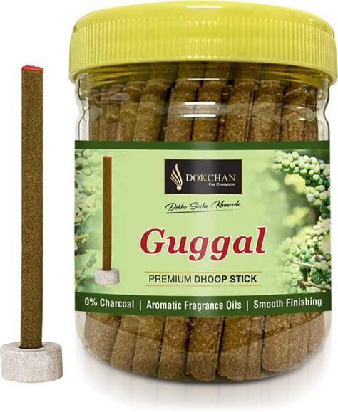 Dokchan Guggal Dhoop Sticks for Puja (Charcoal Free), Pack of 150Gm ...