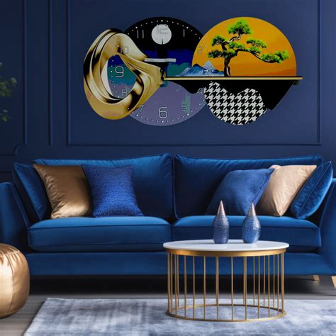 The Monarch Majesty Crystal Wall Clock (32 x 16 Inches) - Punam Metalcrafts