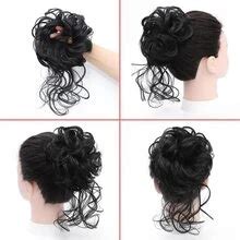 Messy Curly Hair Bun Scrunchie Elastic Hair Tie Synthetic Hair ...