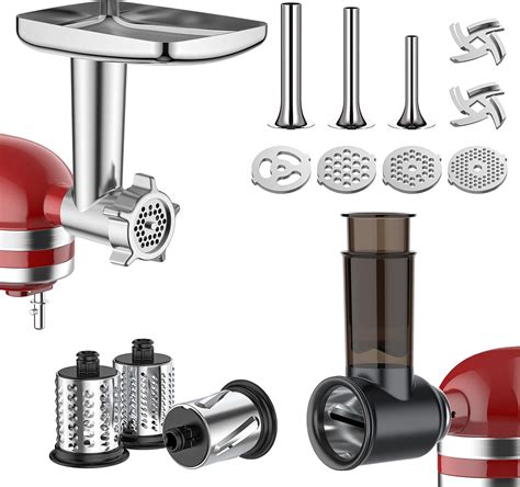 Amazon.com: Meat Grinder & Slicer Shredder Attachments for KitchenAid ...