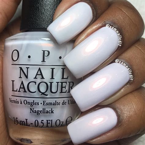 Opi "Oh My Majesty!" on dark skin. Pearl white nail polish on dark skin ...