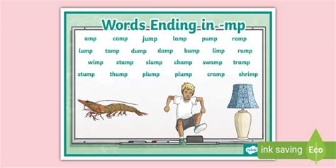 Words Ending in -mp Word Mat (teacher made) - Twinkl