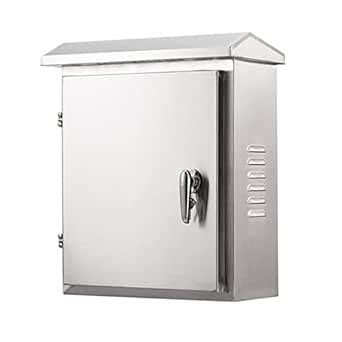 304 Stainless Steel Electrical Box 16'' x 12'' x 8'' Outdoor Electrical ...
