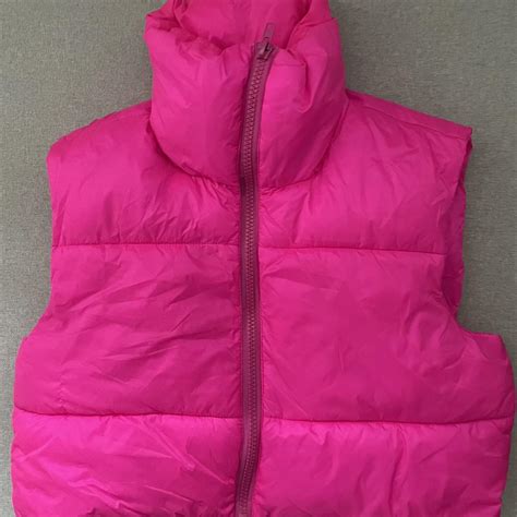 Bright Pink Puffer Vest The cutest vest for all of... - Depop