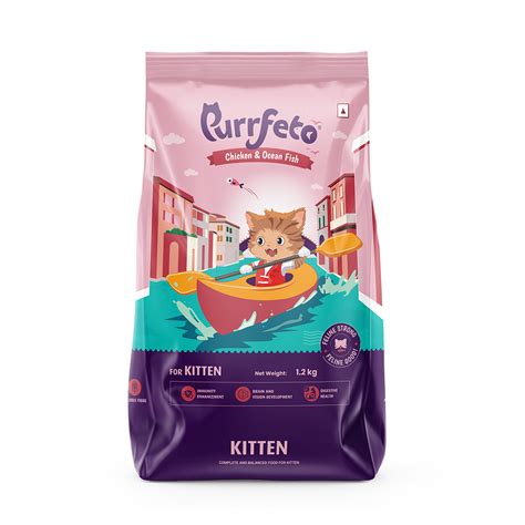 Kitten Dry Cat Food with Chicken and Ocean Fish 1kg | Purrfeto Cat Food
