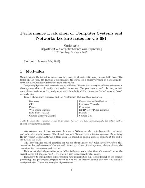 Performance Evaluation of Computer Systems 1 - KIIT University - Studocu