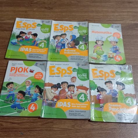 Jual preloved buku kurikulum merdeka kelas 4 esps pjok matematika ipas ...