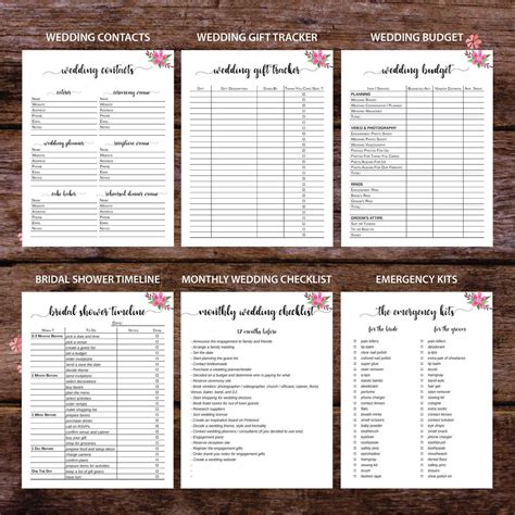 Printable Wedding Planner Book - Printable Templates