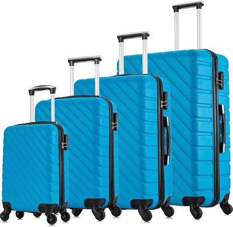 Buy yotefe 4 Piece Luggage Set Carry on Luggage with Spinner Wheels ...