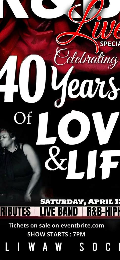 R&B LIVE! 40 Years of Love & Life!, Williwaw Social, 609 F Street ...