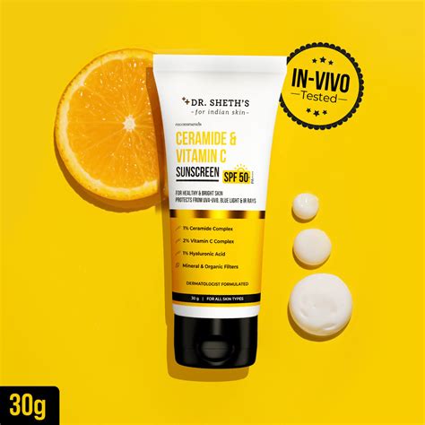 Lightweight Sunscreen with Ceramide & Vit C –30g | Pack of 2 – Dr Sheth's