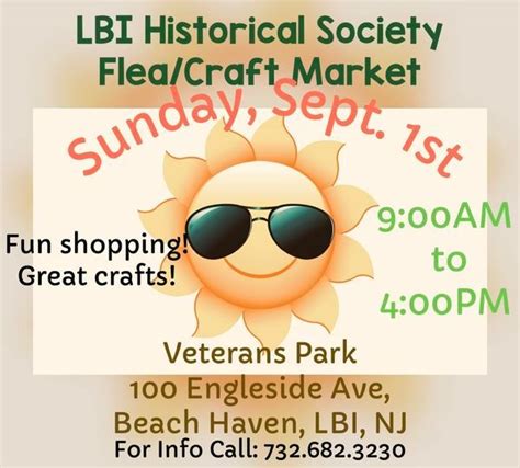 LBI Historical Society Craft Market, Veteran's Bicentennial Park, Beach ...