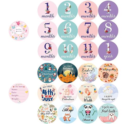 Buy Baby Milestone Cards,Milestone Wooden Circles,Baby Months Signs ...
