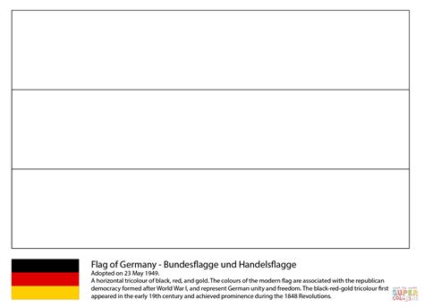 Flag Of Germany Coloring Page