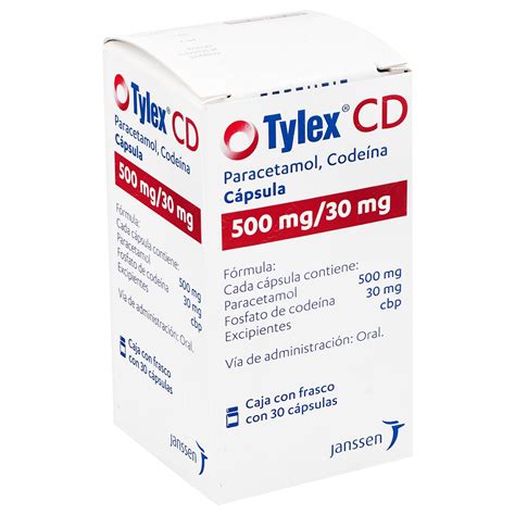 Tylex Cd (Paracetamol/Codeina) Capsulas 500Mg/30Mg Con 30 — WeCare Pharma