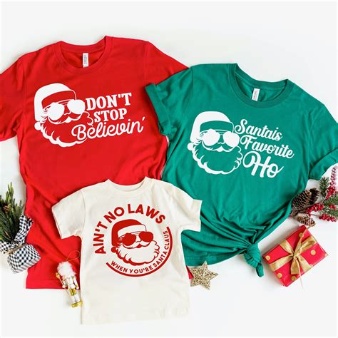 Matching Family Christmas Shirts Santa Holiday Outfit Mom Dad - Etsy